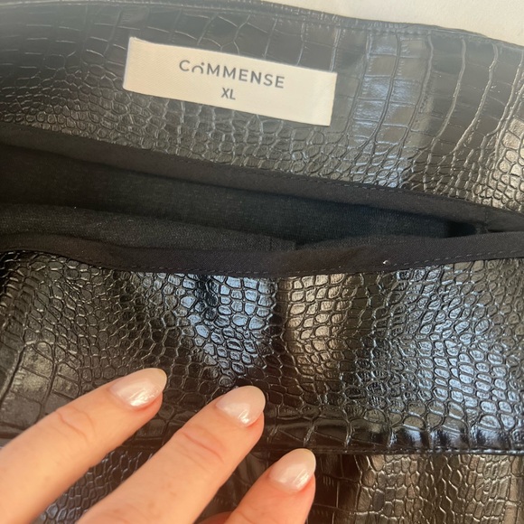 Casual Solid Shirt With Faux Leather Mini Skirt Set size large and xl. NWT - Picture 3 of 3